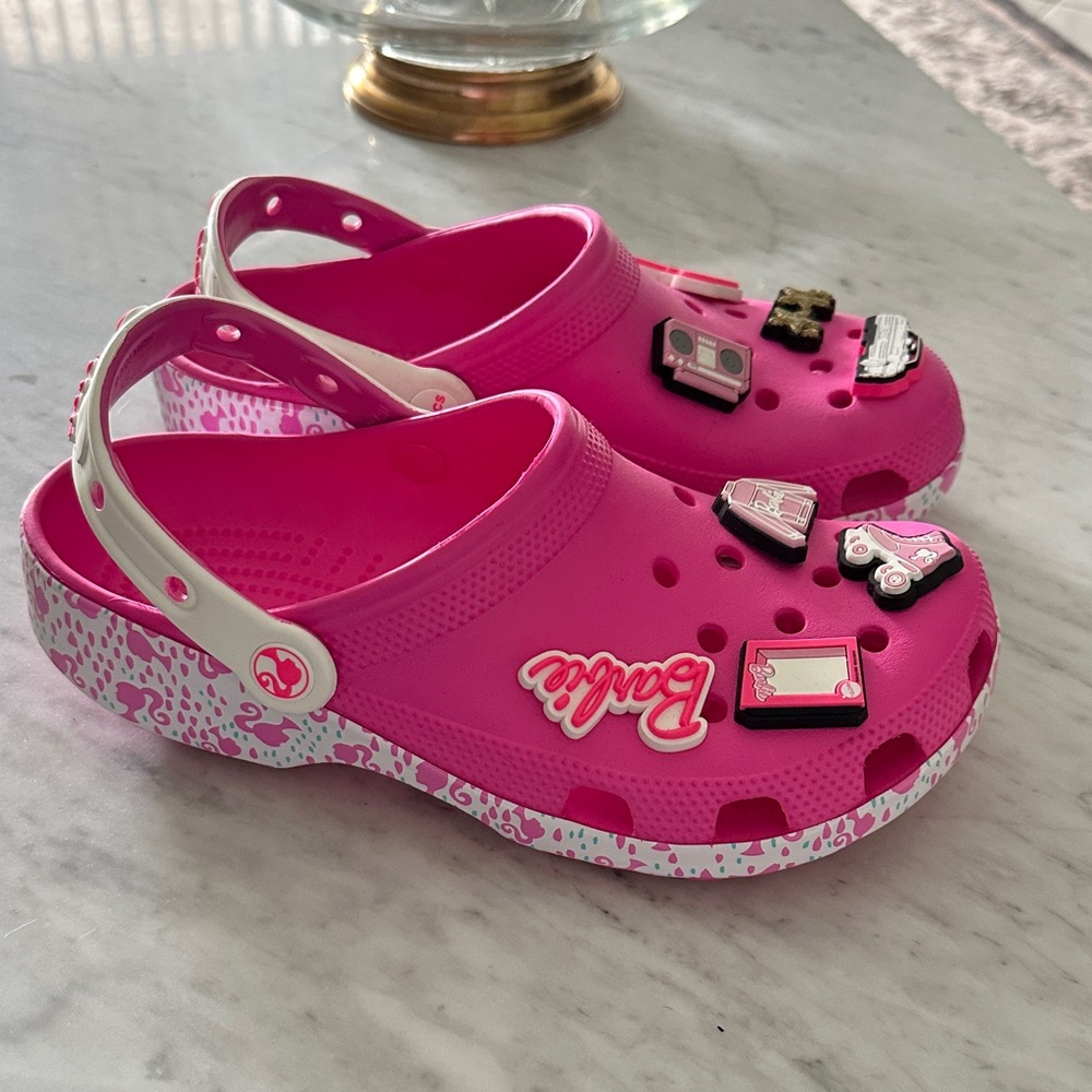 Barbie Pink Crocs with Fun Charms